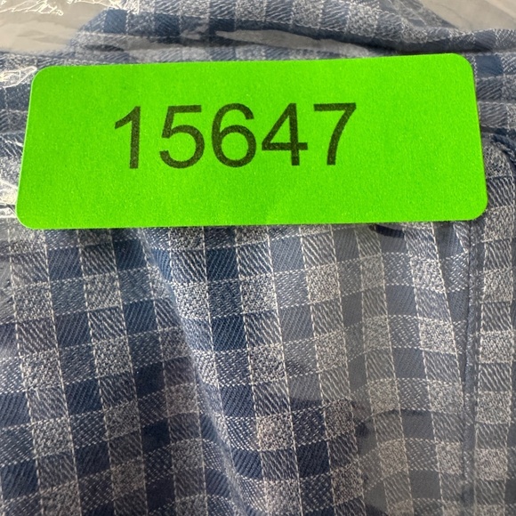 Joseph Abboud Men's Long‎ Sleeve Mini Check Button Up Shirt Blue Size X-Large - Picture 12 of 12